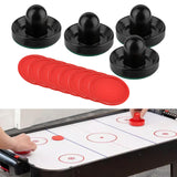 Maxbell 4 Air Hockey Pushers and 8 Pucks 2.5 inch Pucks for Family Game Tables Party Black