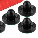 Maxbell 4 Air Hockey Pushers and 8 Pucks 2.5 inch Pucks for Family Game Tables Party Black