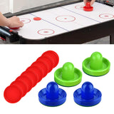 Maxbell 4 Air Hockey Pushers and 8 Pucks 2.5 inch Pucks for Family Game Tables Party Blue and Green