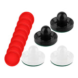 Maxbell 4 Air Hockey Pushers and 8 Pucks 2.5 inch Pucks for Family Game Tables Party Black and White