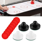 Maxbell 4 Air Hockey Pushers and 8 Pucks 2.5 inch Pucks for Family Game Tables Party Black and White