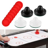 Maxbell 4 Air Hockey Pushers and 8 Pucks 2.5 inch Pucks for Family Game Tables Party Black and White