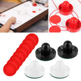 Maxbell 4 Air Hockey Pushers and 8 Pucks 2.5 inch Pucks for Family Game Tables Party Black and White