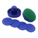 Maxbell 1 Set Mini Air Hockey Pushers and Air Hockey Pucks Small Size Hockey Paddles 2 Blue Pushers