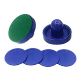 Maxbell 1 Set Mini Air Hockey Pushers and Air Hockey Pucks Small Size Hockey Paddles 2 Blue Pushers