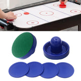 Maxbell 1 Set Mini Air Hockey Pushers and Air Hockey Pucks Small Size Hockey Paddles 2 Blue Pushers