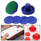 Maxbell 1 Set Mini Air Hockey Pushers and Air Hockey Pucks Small Size Hockey Paddles 2 Blue Pushers