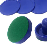 Maxbell 1 Set Mini Air Hockey Pushers and Air Hockey Pucks Small Size Hockey Paddles 2 Blue Pushers