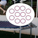 Maxbell 10x Trampoline Elastic Rope Replacement Round Wear Resistant 8mm Bungee Rope green