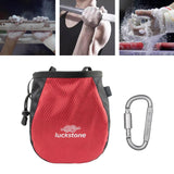 Maxbell Chalk Bag with Adjustable Waist Strap Packaging for Workout Training Fitness Red