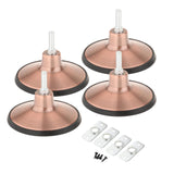 Maxbell 4x Billiard Pool Table Leg Levelers Metal Hardware for Football/Soccer Table rose gold