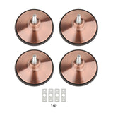 Maxbell 4x Billiard Pool Table Leg Levelers Metal Hardware for Football/Soccer Table rose gold