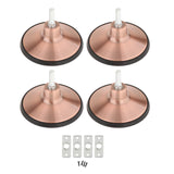 Maxbell 4x Billiard Pool Table Leg Levelers Metal Hardware for Football/Soccer Table rose gold