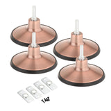 Maxbell 4x Billiard Pool Table Leg Levelers Metal Hardware for Football/Soccer Table rose gold