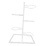 Maxbell Basketball Storage Shelf Home Freestanding Sports Organizer 5 Tier Ball Rack White