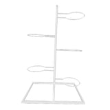 Maxbell Basketball Storage Shelf Home Freestanding Sports Organizer 5 Tier Ball Rack White