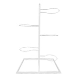 Maxbell Basketball Storage Shelf Home Freestanding Sports Organizer 5 Tier Ball Rack White