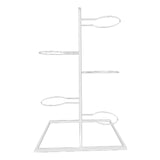 Maxbell Basketball Storage Shelf Home Freestanding Sports Organizer 5 Tier Ball Rack White