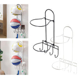 Maxbell Basketball Ball Storage Rack 2 Tier Basketball Football Stand for Basketball Black