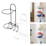 Maxbell Basketball Ball Storage Rack 2 Tier Basketball Football Stand for Basketball Black