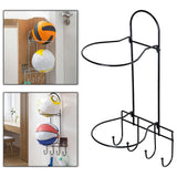 Maxbell Basketball Ball Storage Rack 2 Tier Basketball Football Stand for Basketball Black