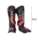 Maxbell Kickboxing Shin Guards Adults Shin Instep Pads for Sports Sparring Grappling M Red Black