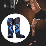 Maxbell Kickboxing Shin Guards Adults Shin Instep Pads for Sports Sparring Grappling M Blue Black