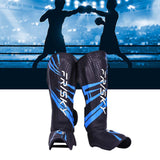 Maxbell Kickboxing Shin Guards Adults Shin Instep Pads for Sports Sparring Grappling M Blue Black