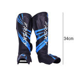 Maxbell Kickboxing Shin Guards Adults Shin Instep Pads for Sports Sparring Grappling M Blue Black