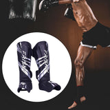 Maxbell Kickboxing Shin Guards Adults Shin Instep Pads for Sports Sparring Grappling L Silver Black