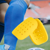 Maxbell 1 Pair Mini Soccer Shin Guards Protective Gear for Boys Girls Outdoor Sports Yellow