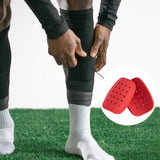 Maxbell 1 Pair Mini Soccer Shin Guards Protective Gear for Boys Girls Outdoor Sports Red