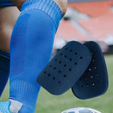 Maxbell 2Pcs Mini Soccer Shin Guards Shin Pads Protector Calf Guards Protective Gear Blue