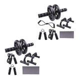 Maxbell Abs Roller Wheel Hand Gripper 2 Push up Bars for Beginners and Advanced Users 6PCS