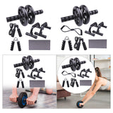 Maxbell Abs Roller Wheel Hand Gripper 2 Push up Bars for Beginners and Advanced Users 6PCS