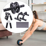 Maxbell Abs Roller Wheel Hand Gripper 2 Push up Bars for Beginners and Advanced Users 6PCS