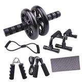 Maxbell Abs Roller Wheel Hand Gripper 2 Push up Bars for Beginners and Advanced Users 7PCS