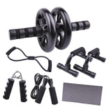 Maxbell Abs Roller Wheel Hand Gripper 2 Push up Bars for Beginners and Advanced Users 7PCS