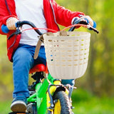 Maxbell Kids Bike Basket Replaces Portable Tricycle Basket for School Biking Outdoor beige