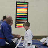 Maxbell Karate Belt Display Martial Arts Belts Organizer Belt Holder for Judo Boxing 35cmx72cm Wood Stick