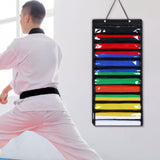 Maxbell Karate Belt Display Martial Arts Belts Organizer Belt Holder for Judo Boxing 40cmx80cm Airhole