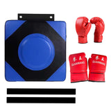 Maxbell Boxing Wall Target Square Sparring Pad Boxing Pad for Sports Workout Fitness 2Pair Gloves L Blue