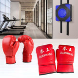 Maxbell Boxing Wall Target Square Sparring Pad Boxing Pad for Sports Workout Fitness 2Pair Gloves L Blue