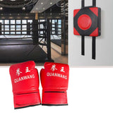 Maxbell Boxing Wall Target Square Sparring Pad Boxing Pad for Sports Workout Fitness Adult Gloves L Red