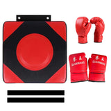 Maxbell Boxing Wall Target Square Sparring Pad Boxing Pad for Sports Workout Fitness 2Pair Gloves L Red