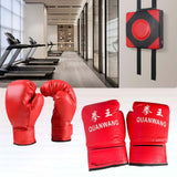 Maxbell Boxing Wall Target Square Sparring Pad Boxing Pad for Sports Workout Fitness 2Pair Gloves L Red