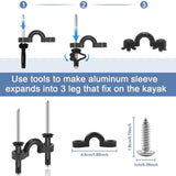 Maxbell Kayak Handles Parts Durable with Screws Kayaking Accessories Outdoor Sports