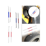 Maxbell 2x Car Oil Seal Hook Multi Use Seal Remover Tool for Vehicle Trucks Workshop Red Blue Silver