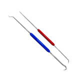 Maxbell 2x Car Oil Seal Hook Multi Use Seal Remover Tool for Vehicle Trucks Workshop Red Blue Silver