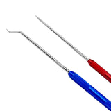 Maxbell 2x Car Oil Seal Hook Multi Use Seal Remover Tool for Vehicle Trucks Workshop Red Blue Silver